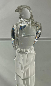 VINTAGE EAGLE CRYSTAL SCULPTUR