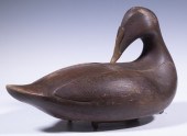 VINTAGE EIDER HEN DECOY Carved