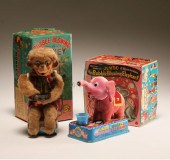 Vintage elephant and monkey ba
