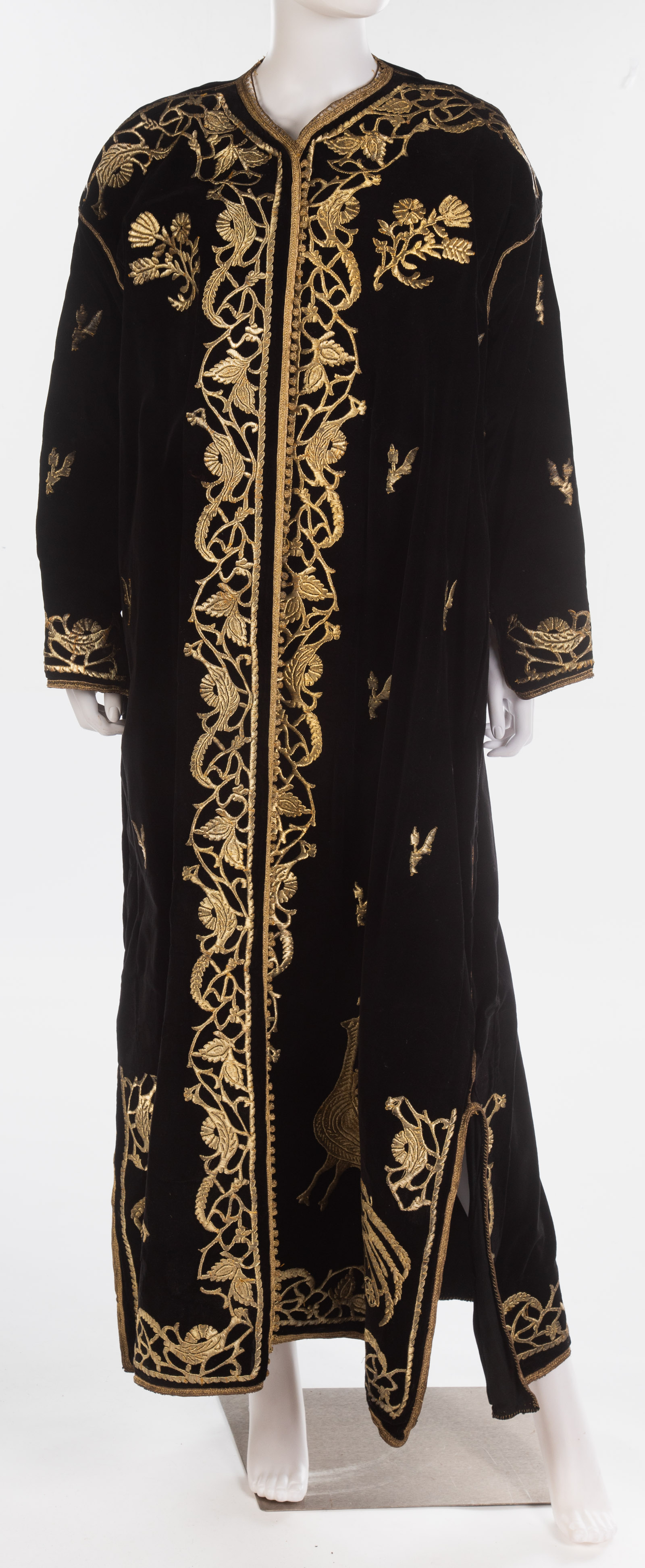 VINTAGE EMBELLISHED BLACK VELVETEEN