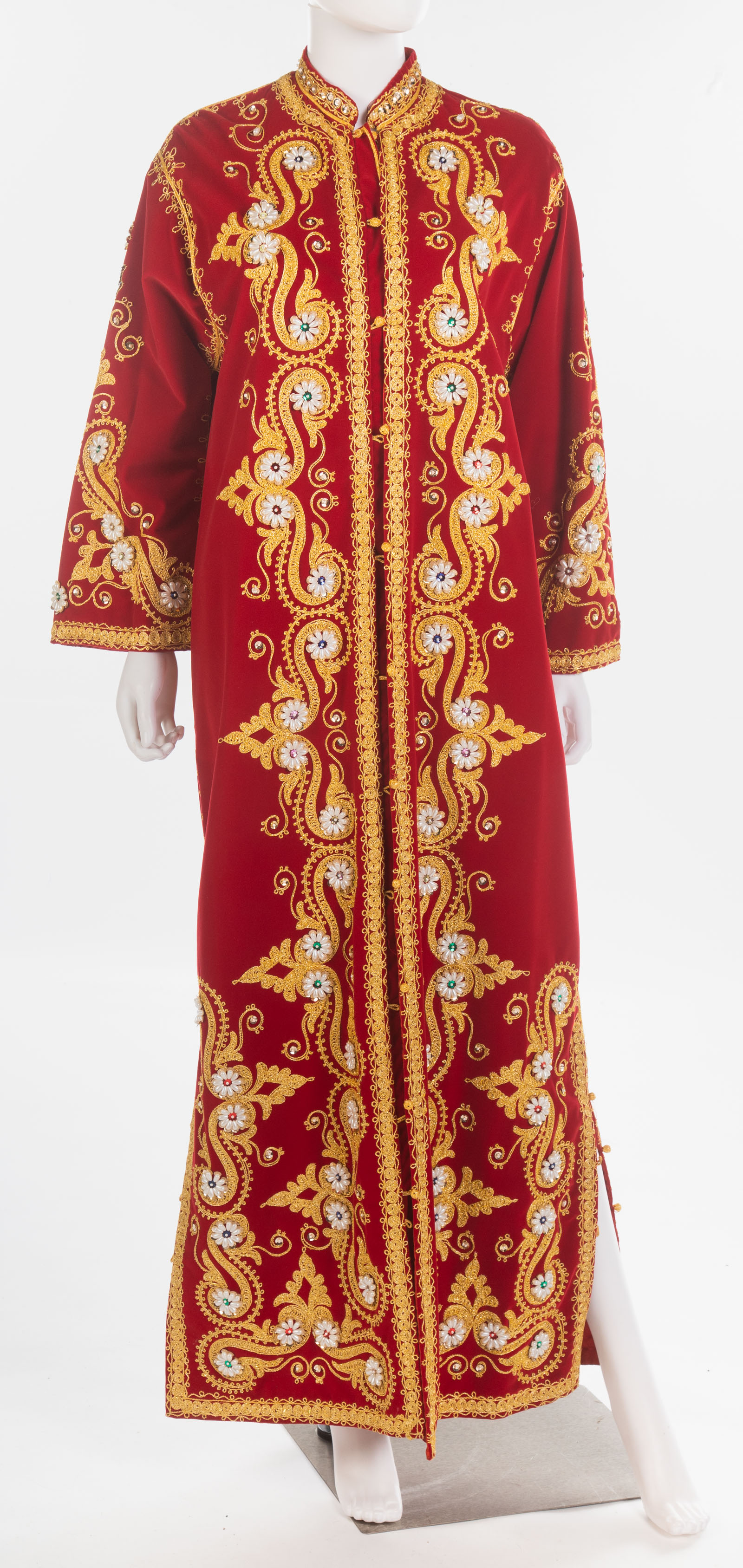 VINTAGE EMBELLISHED RED VELVETEEN