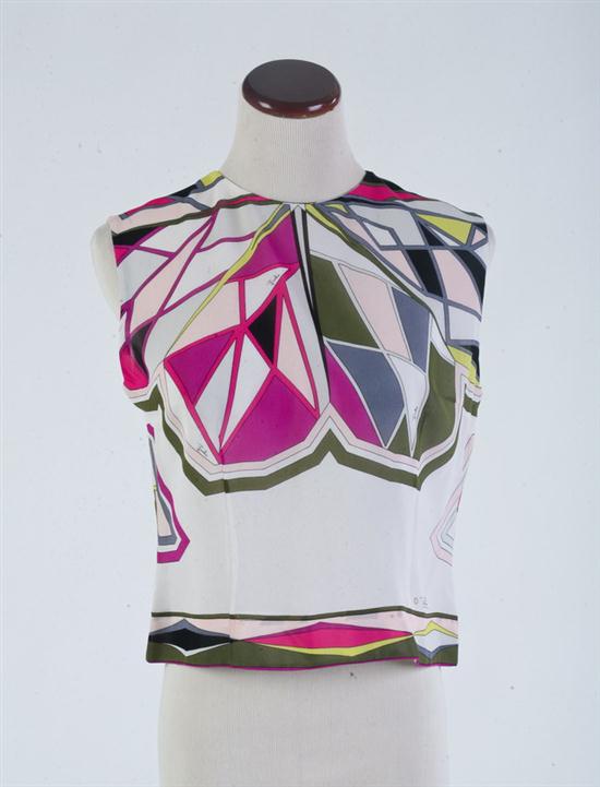 VINTAGE EMILIO PUCCI SILK CROPPED