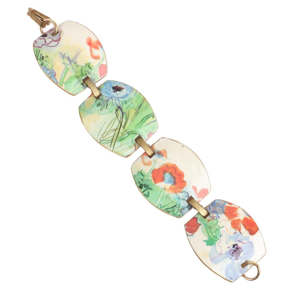 VINTAGE ENAMEL ON COPPER GARDEN
