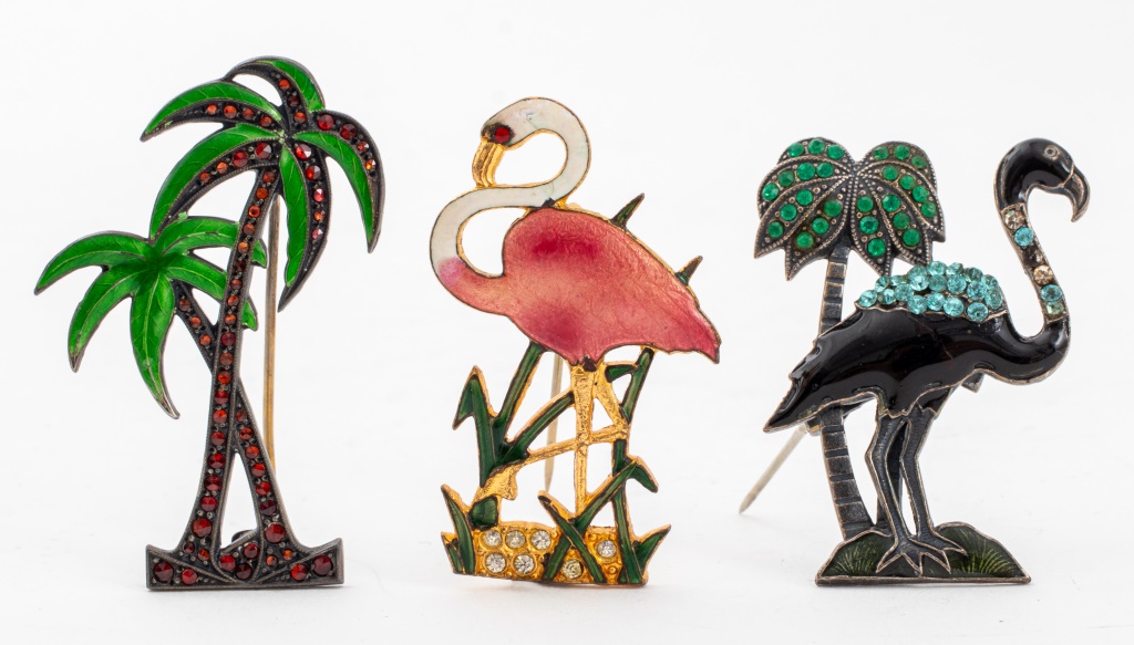 VINTAGE ENAMEL SILVER, ETC.
