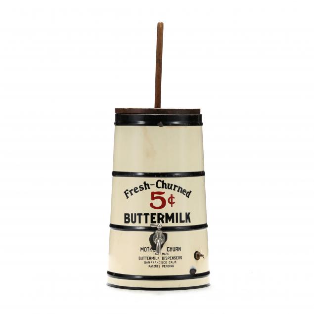 VINTAGE ENAMELED CHURNED BUTTERMILK