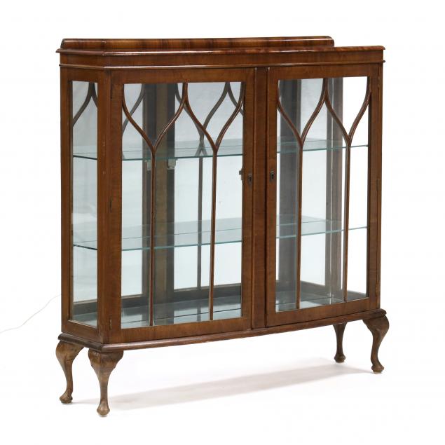 VINTAGE ENGLISH WALNUT CURIO