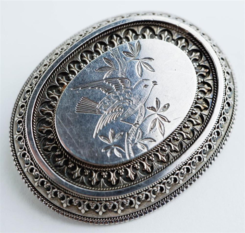 VINTAGE ENGRAVED SILVER MOURNING