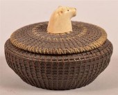 VINTAGE ESKIMO COILED BALEEN T
