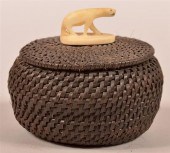 VINTAGE ESKIMO COILED BALEEN T