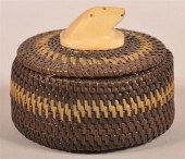 VINTAGE ESKIMO COILED BALEEN T