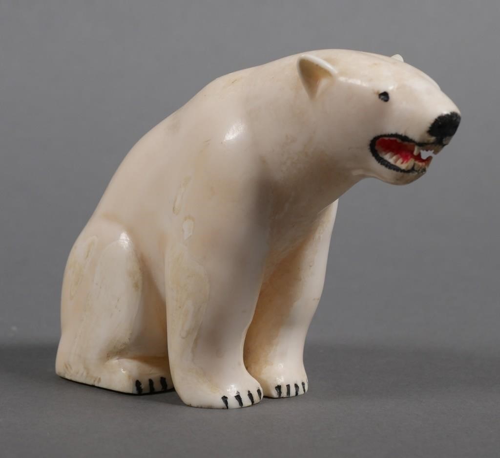 VINTAGE ESKIMO INUIT CARVED IVORY