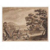 VINTAGE ETCHING OF MEN SPLITTI