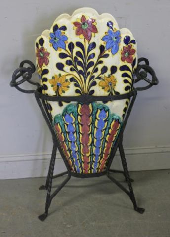 Vintage Faience Umbrella Holder