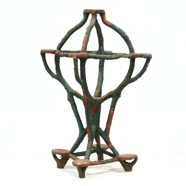 VINTAGE FAUX BOIS CAST STONE
