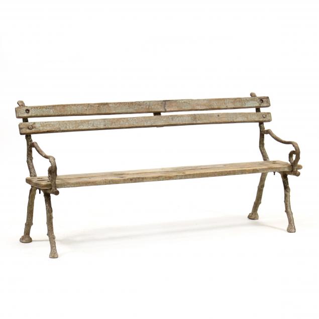 VINTAGE FAUX BOIS IRON AND WOOD