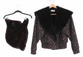 Vintage Ferber fur lined batwi