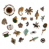 VINTAGE FIGURAL EMBELLISHED BR