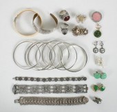 Vintage filigree sterling jade