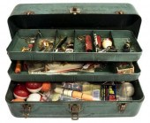 VINTAGE FISHING TACKLE BOX, TA