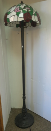 VINTAGE FLOOR LAMP WITH LEADED