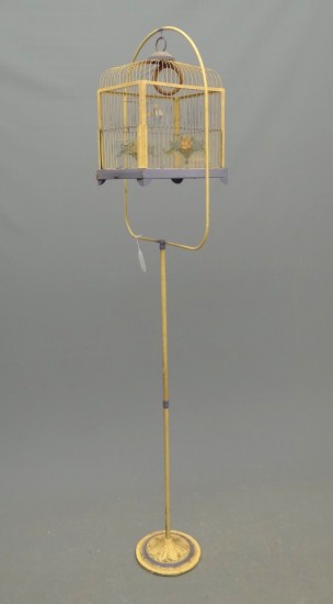 Vintage floor model birdcage.
