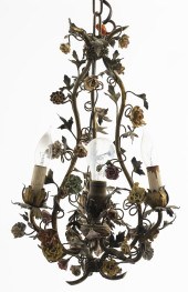 VINTAGE FLORAL ENAMEL TOLEWARE