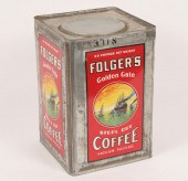 Vintage Folger's Coffee 20lb t