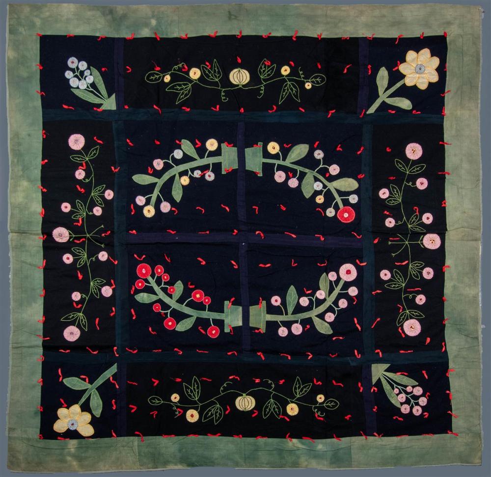 VINTAGE FOLK ART APPLIQUE AND