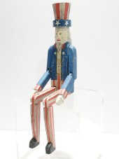 VINTAGE FOLK ART HAND CARVED &