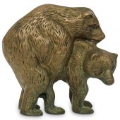 VINTAGE FOLK ART MATING BEAR S