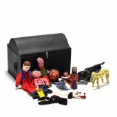 VINTAGE FOLK ART PUPPET SET OF