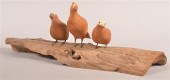 VINTAGE FOLK CARVING OF THREE