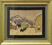 VINTAGE FRAME HOOKED MAT, WINT