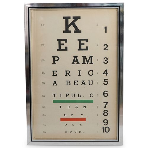 VINTAGE FRAMED OPTOMETRY WALL ART