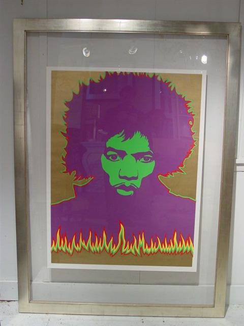 VINTAGE FRAMED POSTER OF JIMI