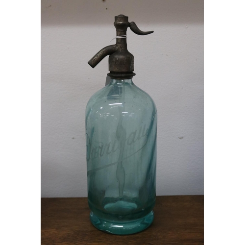 Vintage French aqua glass soda