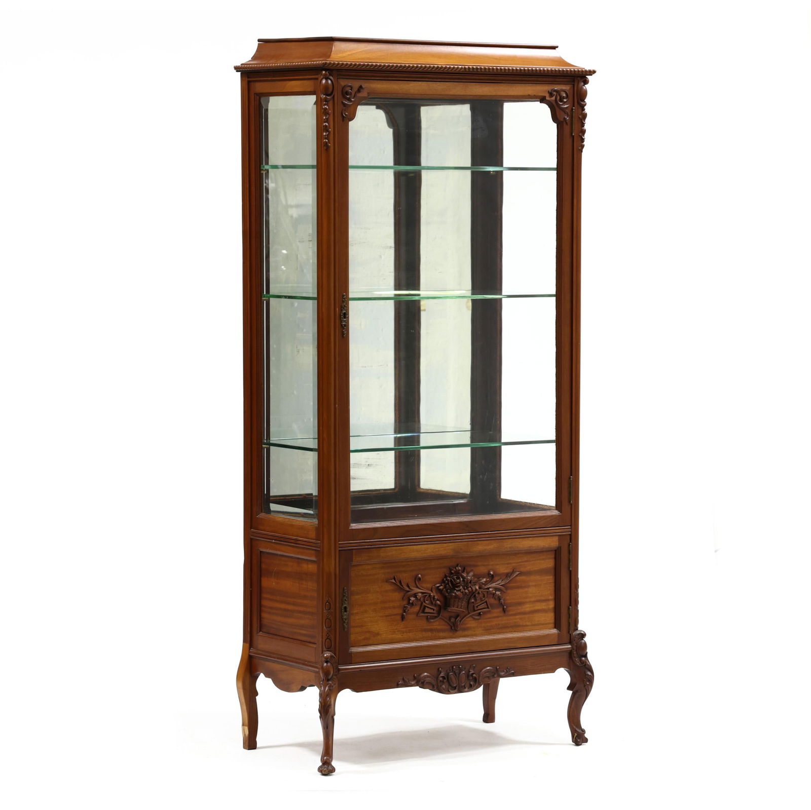 VINTAGE FRENCH CARVED MAHOGANY