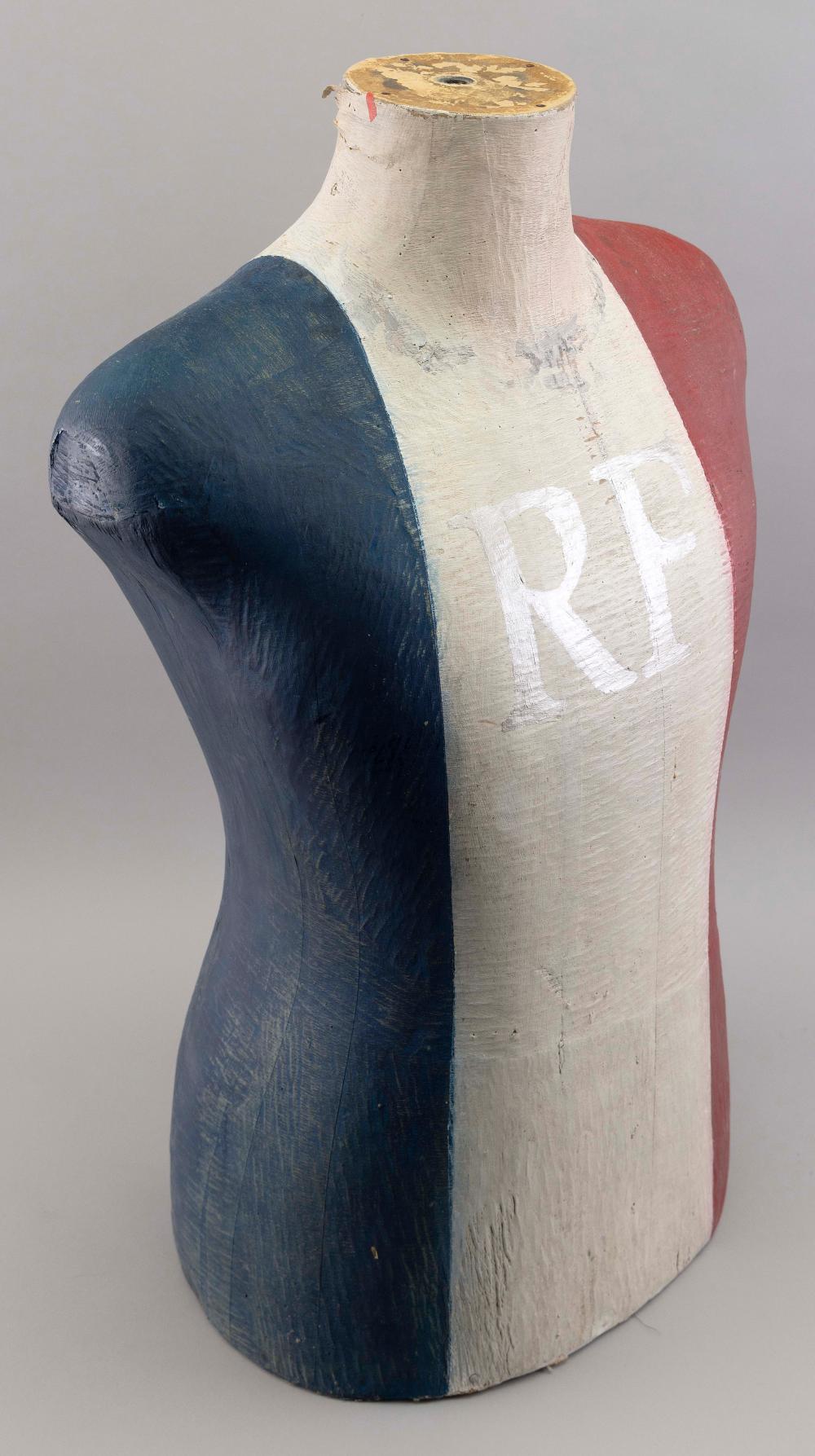 VINTAGE FRENCH MANNEQUIN TORSO 20TH