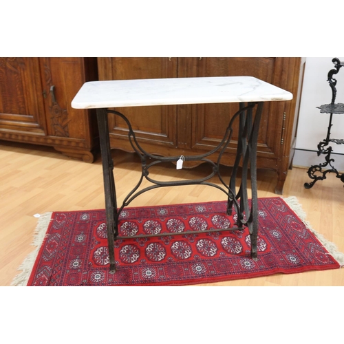 Vintage French marble topped iron