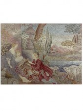 VINTAGE FRENCH WOVEN WOOL COUR