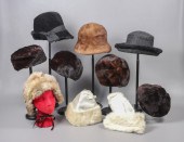 Vintage fur and faux fur hats