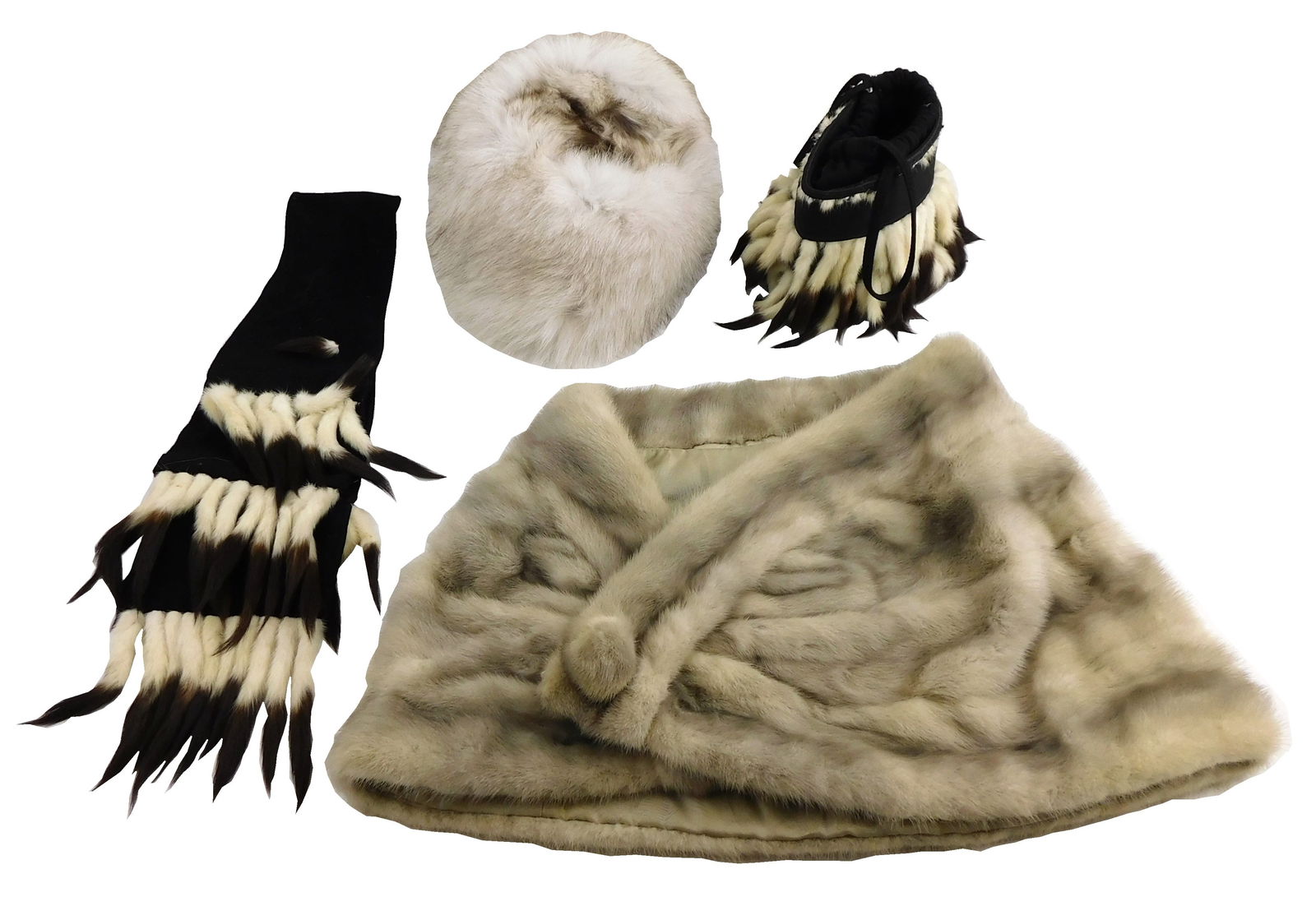 VINTAGE FUR SHRUG AND