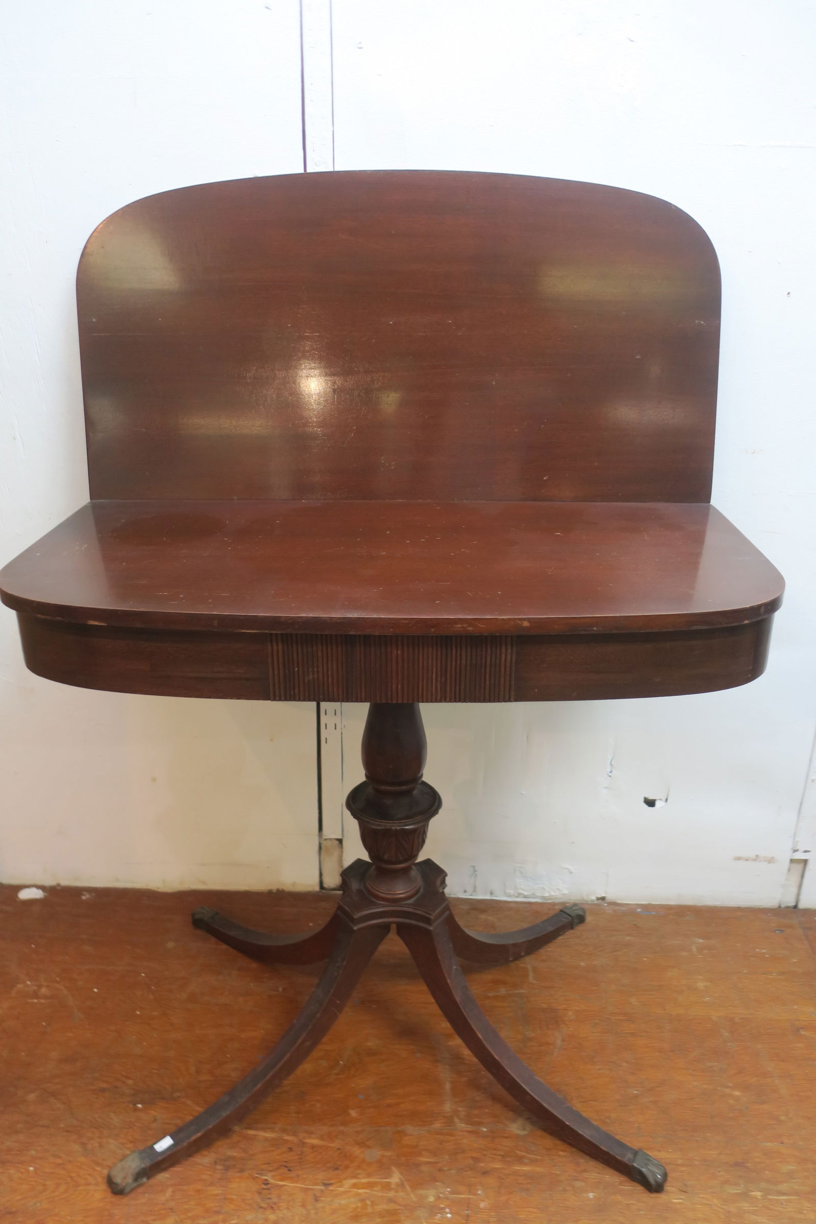 VINTAGE GAME TABLE WITH BRASS