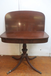VINTAGE GAME TABLE WITH BRASS