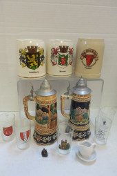 VINTAGE GERMAN BEER MUGS, STEI