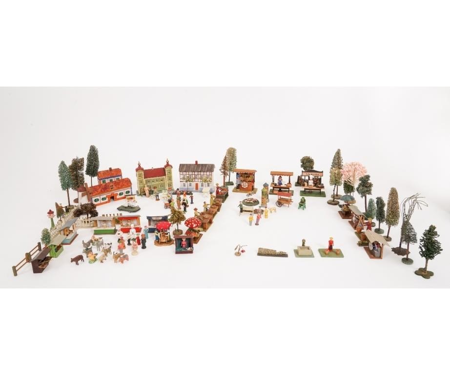 Vintage German town square with