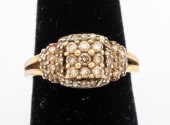 VINTAGE GILDED VERMEIL DIAMOND