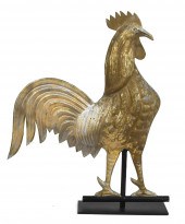 VINTAGE GILT COPPER ROOSTER WE