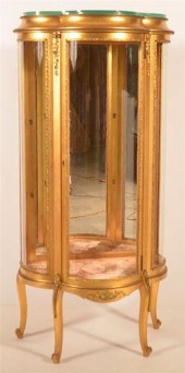 VINTAGE GILT FINISH BENT GLASS