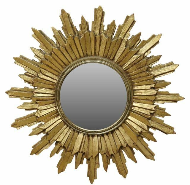 VINTAGE GILT SUNBURST DESIGN CONVEX